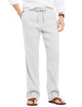 Coofandy Linen Style Beach Yoga Trousers (US Only) Pants coofandy White S