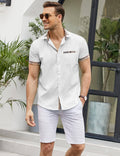 Coofandy Casual Plaid Collar Linen Style Shirt (US Only) Shirts coofandy