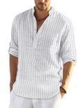 Coofandy Casual Beach Shirts (US Only) Shirts coofandy White Striped S