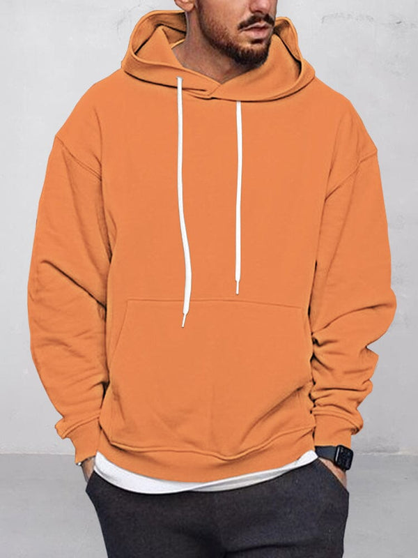 Classic Casual Pullover Hoodie Hoodies coofandystore Orange S