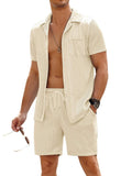 Casual 2 Pieces Beach Outfits Set (US Only) Sets coofandystore Beige S