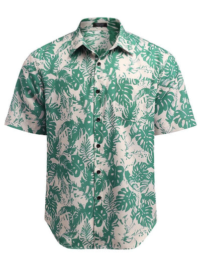 Hawaiian Tropical Button Down Vintage Floral Shirt (US Only) Shirts coofandystore PAT14 S 