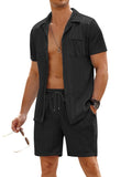 Casual 2 Pieces Beach Outfits Set (US Only) Sets coofandystore Black S