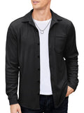Casual Lightweight Corduroy Shirt (US Only) Button-Down Shirts COOFANDY Store Black S