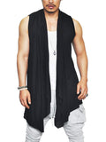 Casual Sleeveless Ruffle Shawl Collar Drape Cape (US Only) Cape coofandy Black S