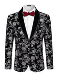 Coofandy Floral Wedding Blazer (US Only) Blazer coofandy Black S