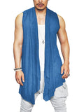Casual Sleeveless Ruffle Shawl Collar Drape Cape (US Only) Cape coofandy Blue S