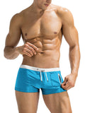 Coofandy Swim Square Leg Board Short (Us Only) Shorts coofandy Blue/White S