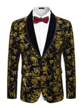 Coofandy Floral Wedding Blazer (US Only) Blazer coofandy Golden S