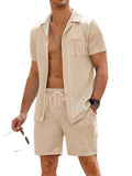 Casual 2 Pieces Beach Outfits Set (US Only) Sets coofandystore Khaki S