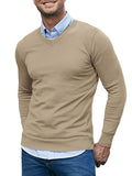 Casual Ribbed Knitted Pullover Sweater (US Only) Sweater coofandy Khaki S