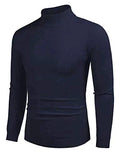 Turtleneck Pullover Basic Knitted Thermal Sweaters (US Only) Sweaters COOFANDY Store Navy Blue S