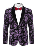 Coofandy Floral Wedding Blazer (US Only) Blazer coofandy Purple S