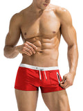 Coofandy Swim Square Leg Board Short (Us Only) Shorts coofandy Red/White S