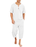 Coofandy 2 Pieces Linen Style Set Outfits (US Only) Sets coofandy White S