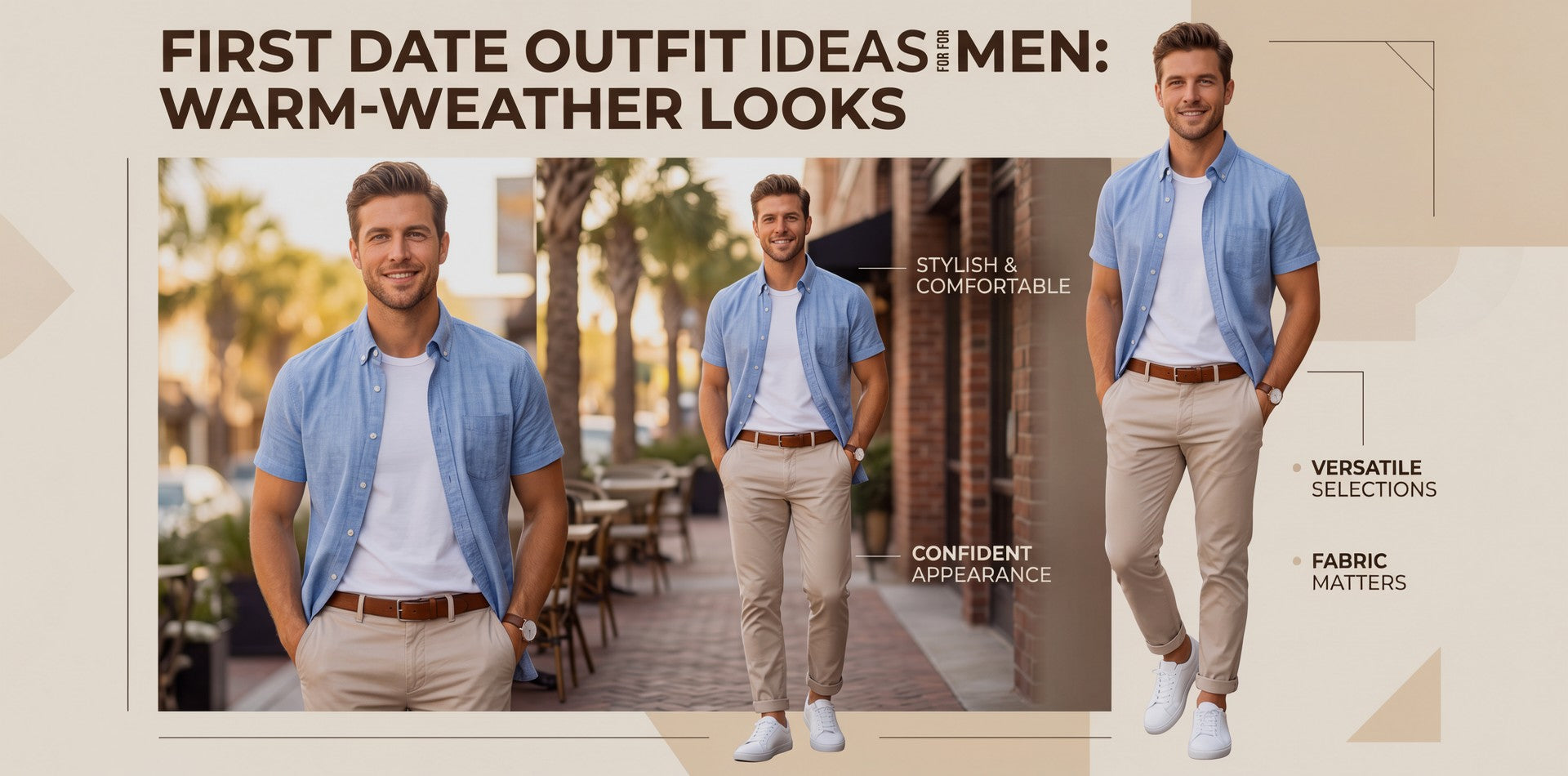 First Date Outfit Ideas for Men: Warm-Weather Looks by Setting