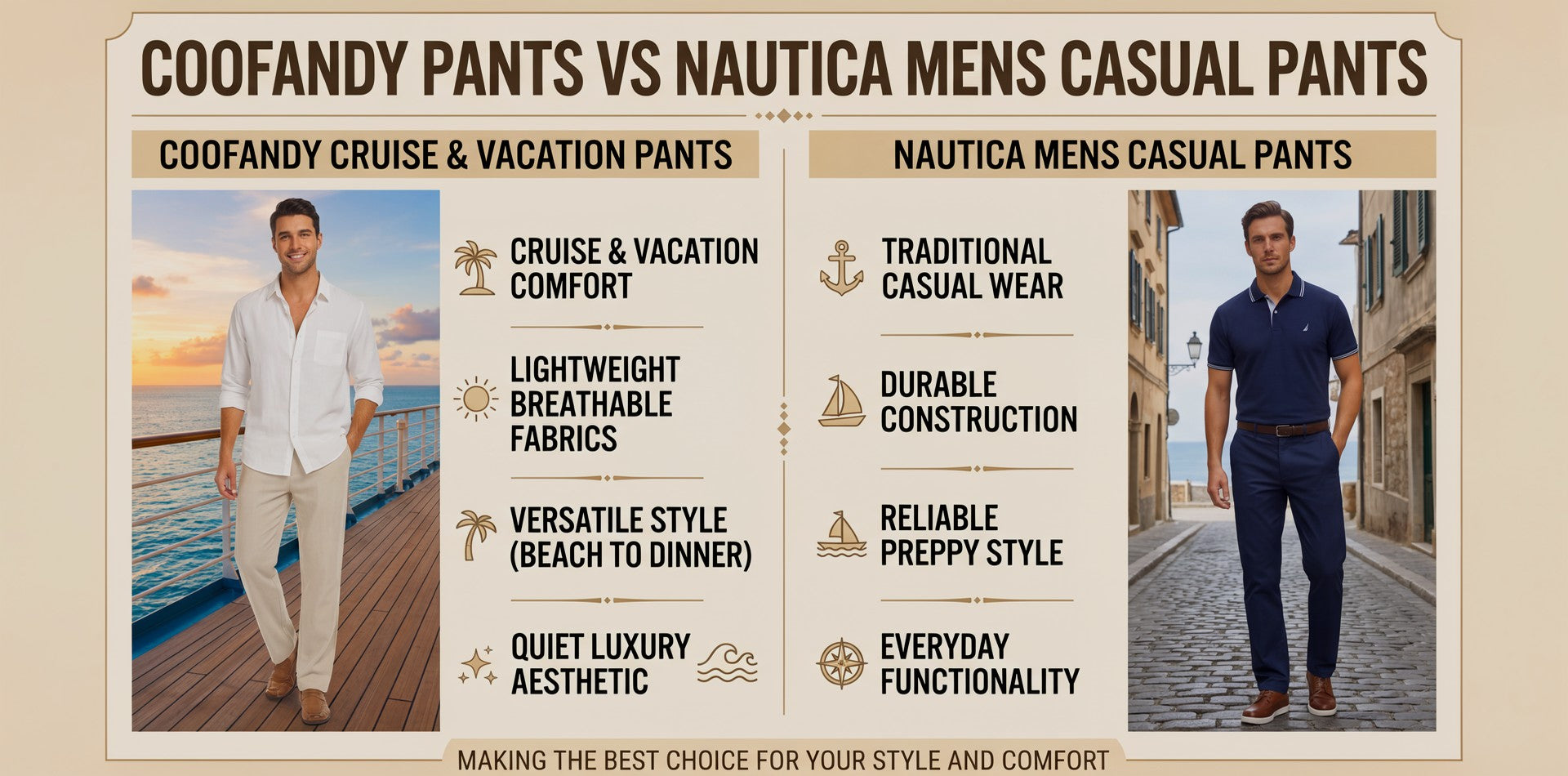 COOFANDY Cruise & Vacation Pants: Built for Heat, Humidity, and Dress Codes
