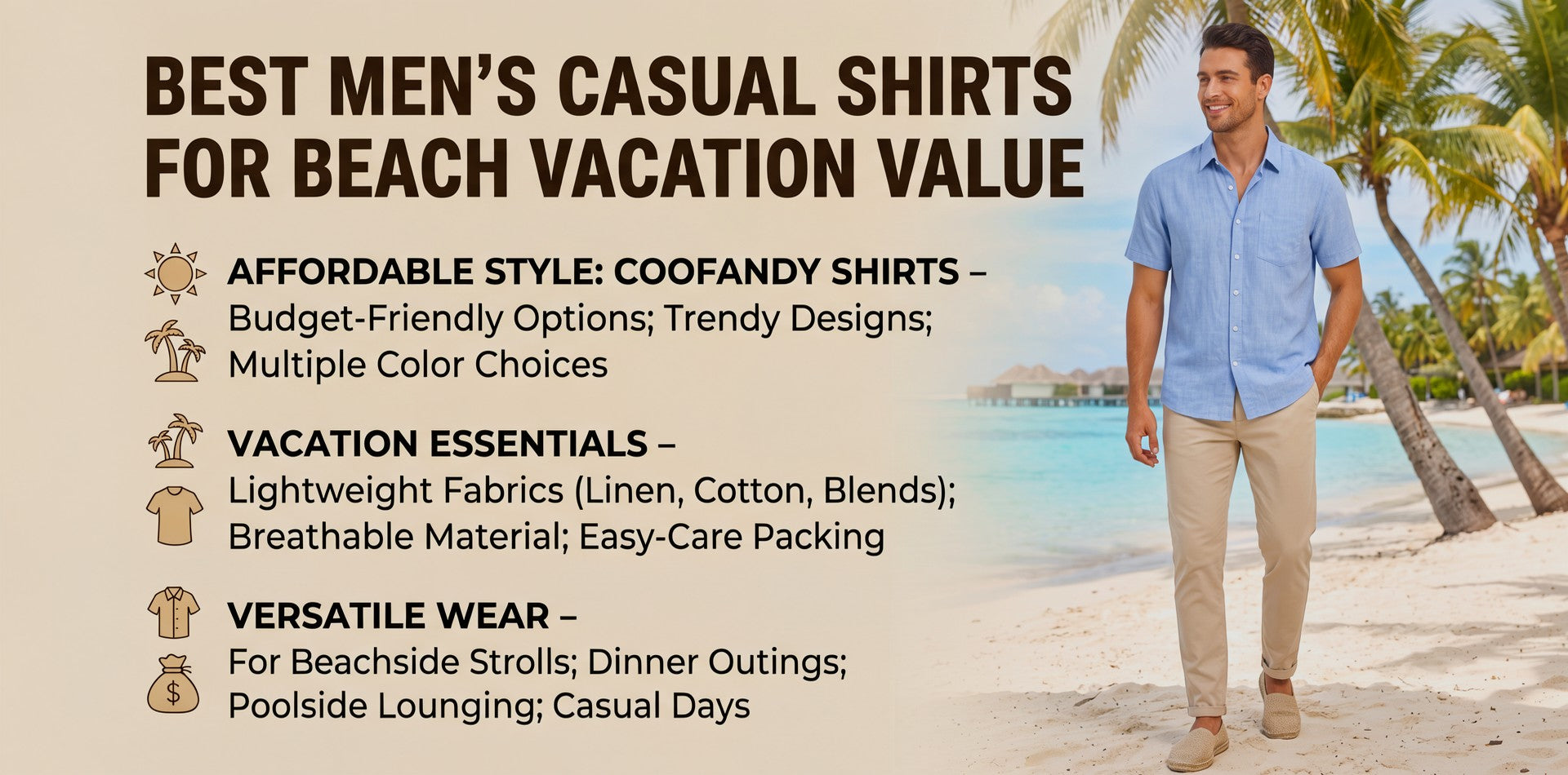 Best Men's Casual Shirts for Beach Vacation Value