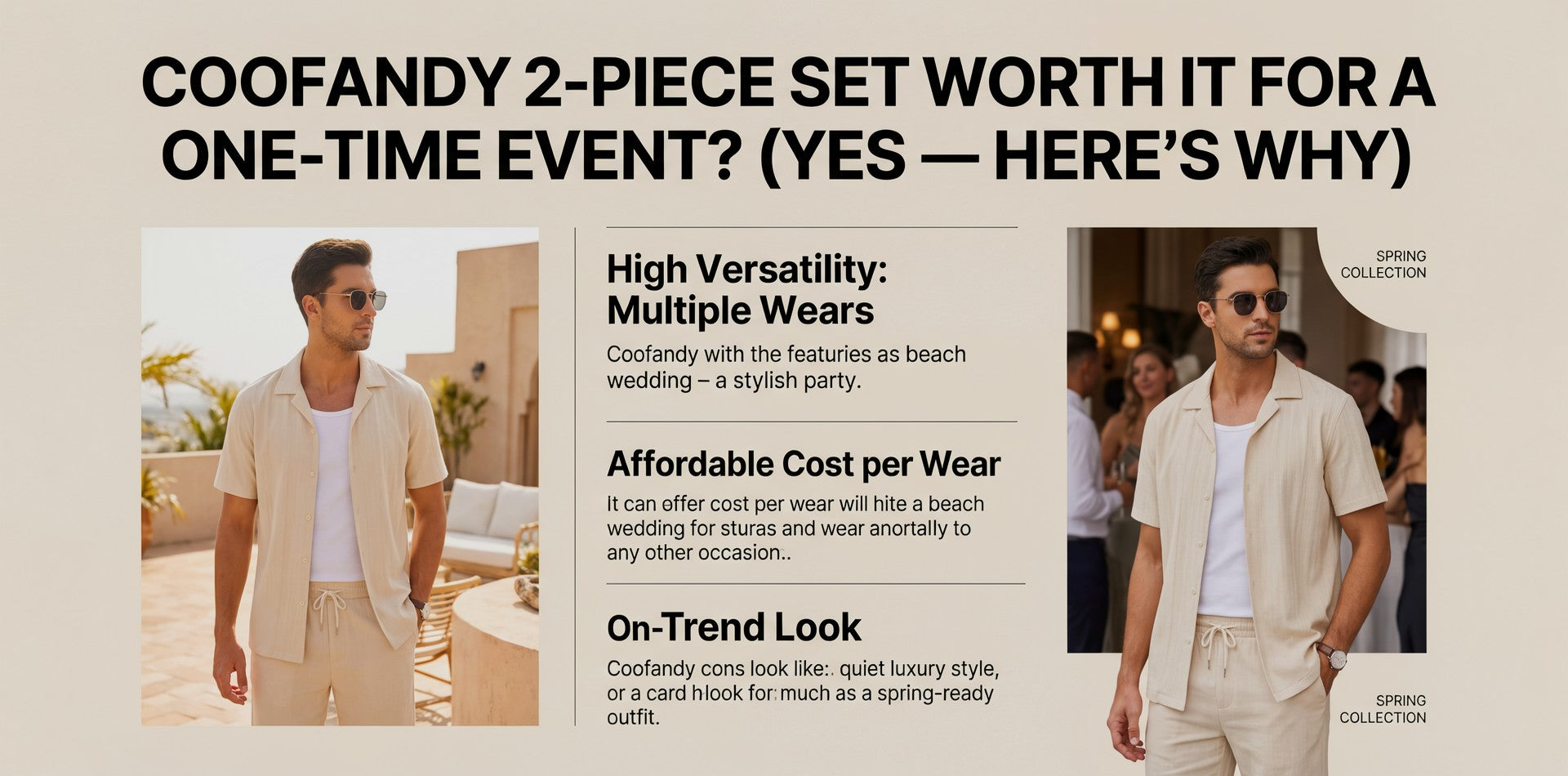 Is a COOFANDY 2-Piece Set Worth Buying for a One-Time Event?