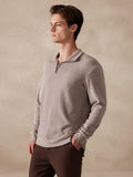 Stretchy Polo-Collor Sweater Sweaters coofandy 