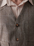 Plaid Splicing Tweed Vest Vest coofandy 