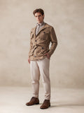 Vintage Cargo Trench Jacket with Belt Jackets coofandy 