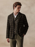 Vintage Plaid Wool Blend Blazer Jacket Jackets coofandy 