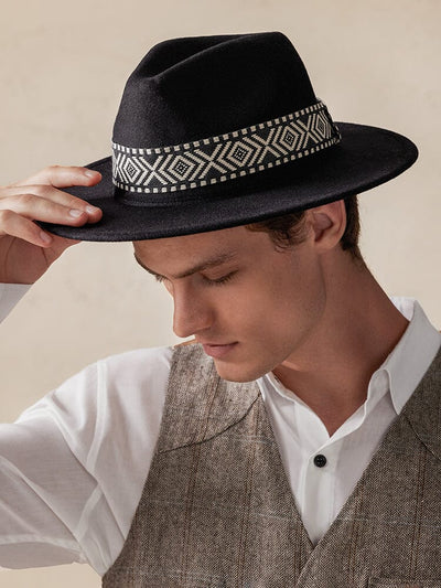 Fedora Hat with Band Hat coofandy 