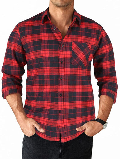 Comfort Plaid Flannel Shirts Shirts coofandy 