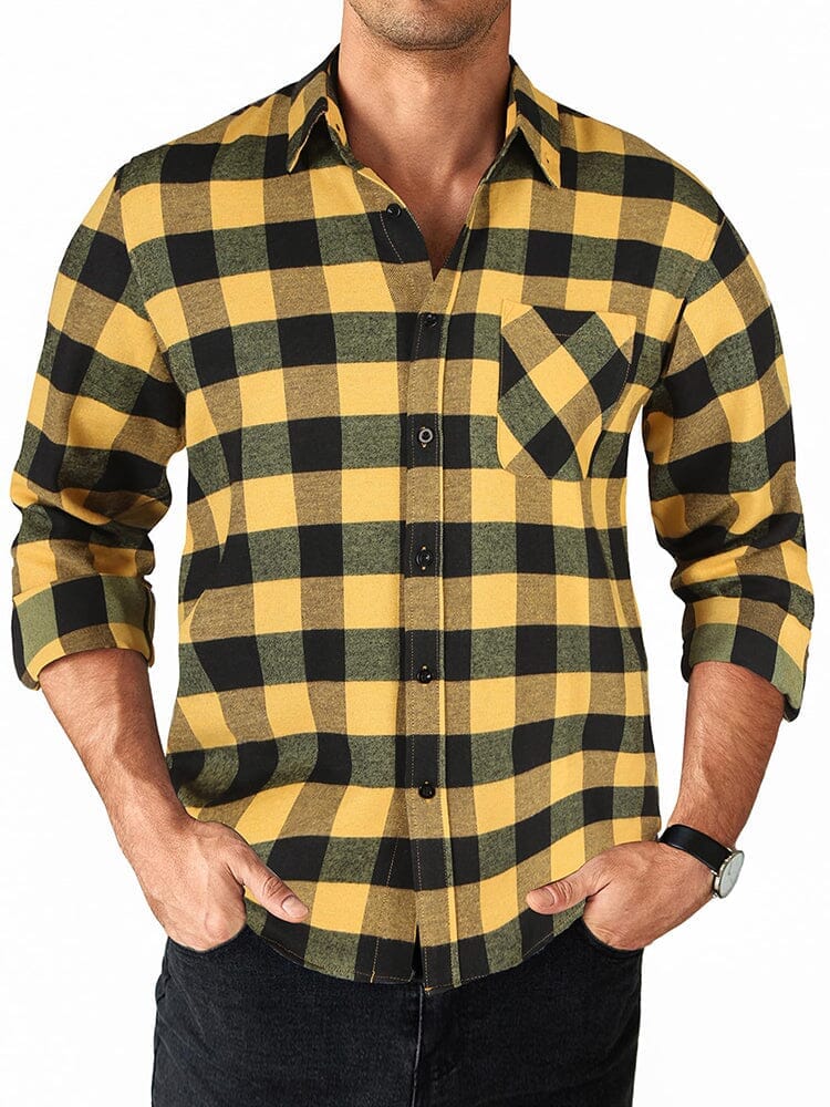 Comfort Plaid Flannel Shirts Shirts coofandy 