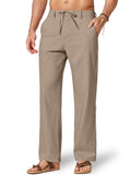 Comfort Lightweight Cotton Linen Drawstring Pants (US Only)