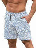 Quick-Dry Printed Swim Trunks with Compression Lining (US Only)