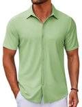 Casual Wrinkle Free Button Down Short Sleeve Shirt (US Only)