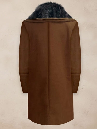 Vintage Double-Breasted Tweed Coat Coat coofandy 