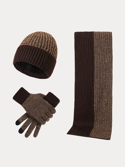 Winter Essential Warm 3-in-1 Set Accessories coofandystore Brown One Size 