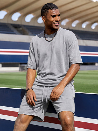 Casual Loose Fit Solid Sports Sets