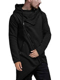 Lightweight Irregular Hem Pullover Hoodie (US Only) Hoodies COOFANDY Store Black S 