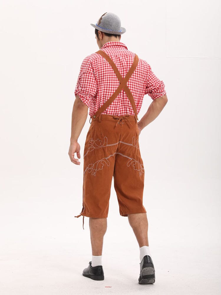 Classic Oktoberfest Costume Overalls Jumpsuit coofandy 