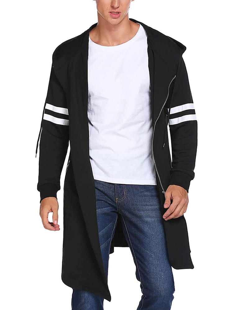 Long Outwear Sweatshirt (US Only) Coat COOFANDY Store Black S 