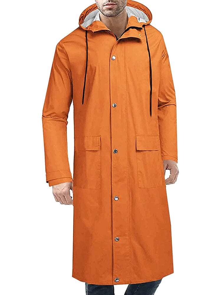 Waterproof Lightweight Long Raincoat - Premium Fabric | US Only
