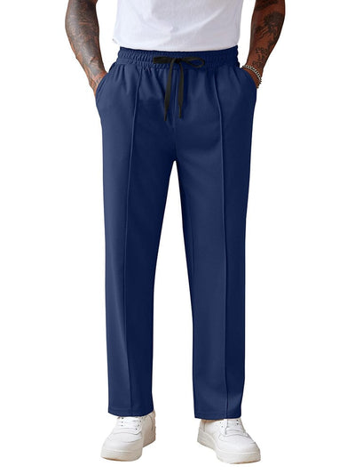 Casual Versatile Knit Jogger Pants (US Only) Pants coofandy Navy Blue S 