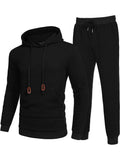 2 Piece Workout Hoodies Sets Sweatsuits (US Only) Sports Set Simbama Black S 