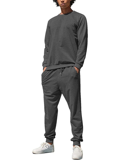 2-Piece Athletic Casual Tracksuit (US Only) Tracksuits COOFANDY Store Dark Grey S 