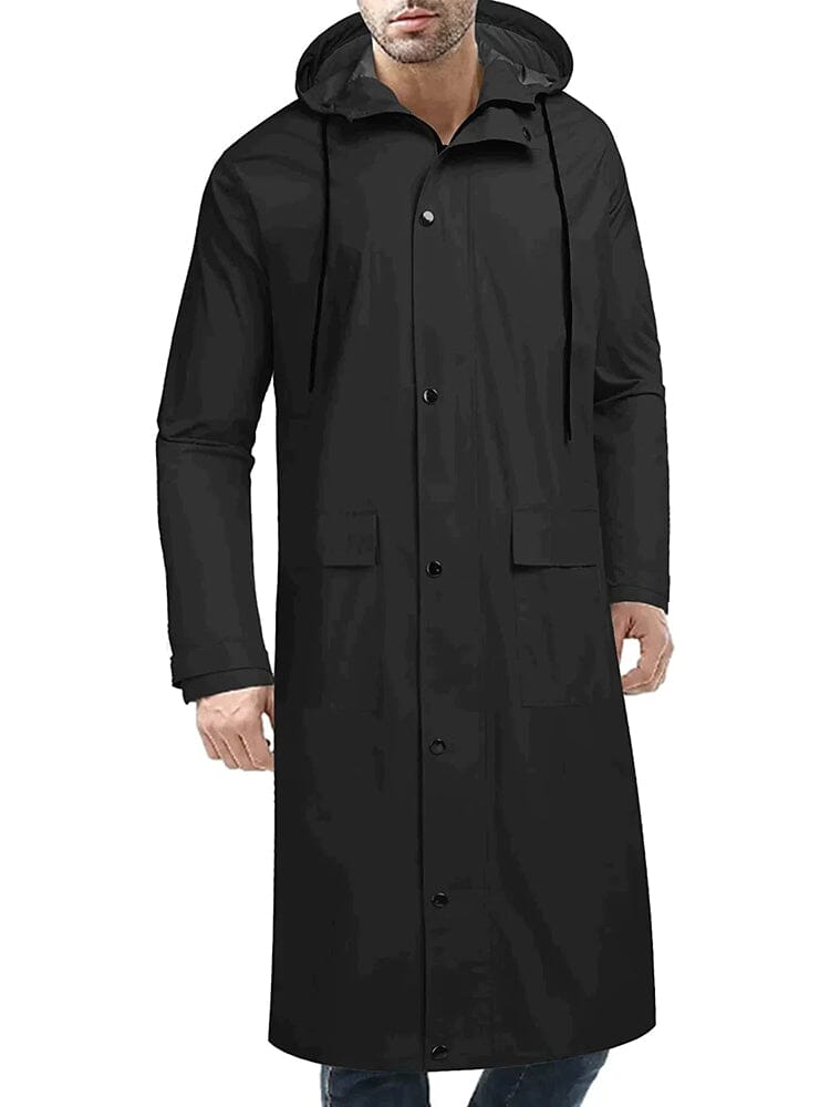 Waterproof Lightweight Long Raincoat - Premium Fabric | US Only