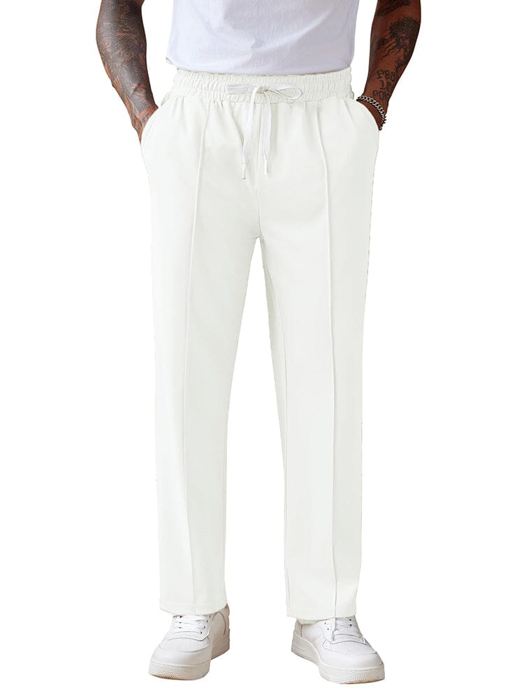 Casual Versatile Knit Jogger Pants (US Only) Pants coofandy White S 