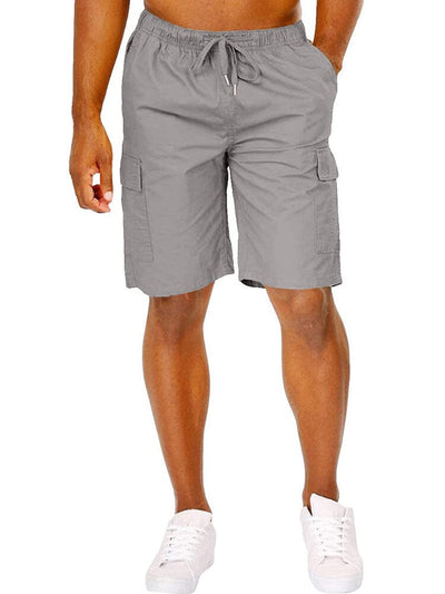 Casual Cotton Cargo Shorts (US Only) Shorts coofandy Light Grey S 