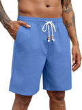 Casual Drawstring Linen Blend Shorts (US Only)