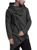 Lightweight Irregular Hem Pullover Hoodie (US Only) Hoodies COOFANDY Store Dark Grey S 