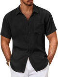 Textured Short Sleeve Button Down Shirt (US Only)