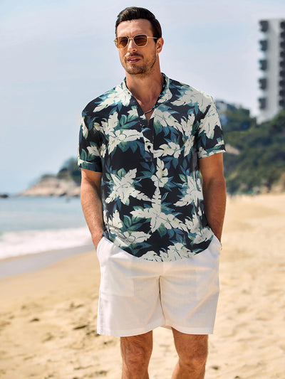 Casual Breathable Hawaiian Henley Shirt (US Only)